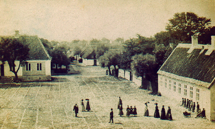 Rådhustorget i Skanör, ca 1870
