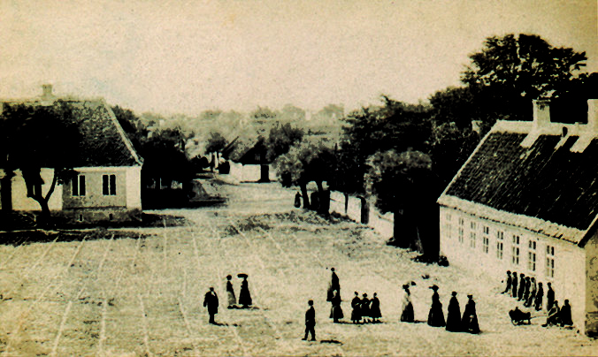 Rådhustorget i Skanör, ca 1870